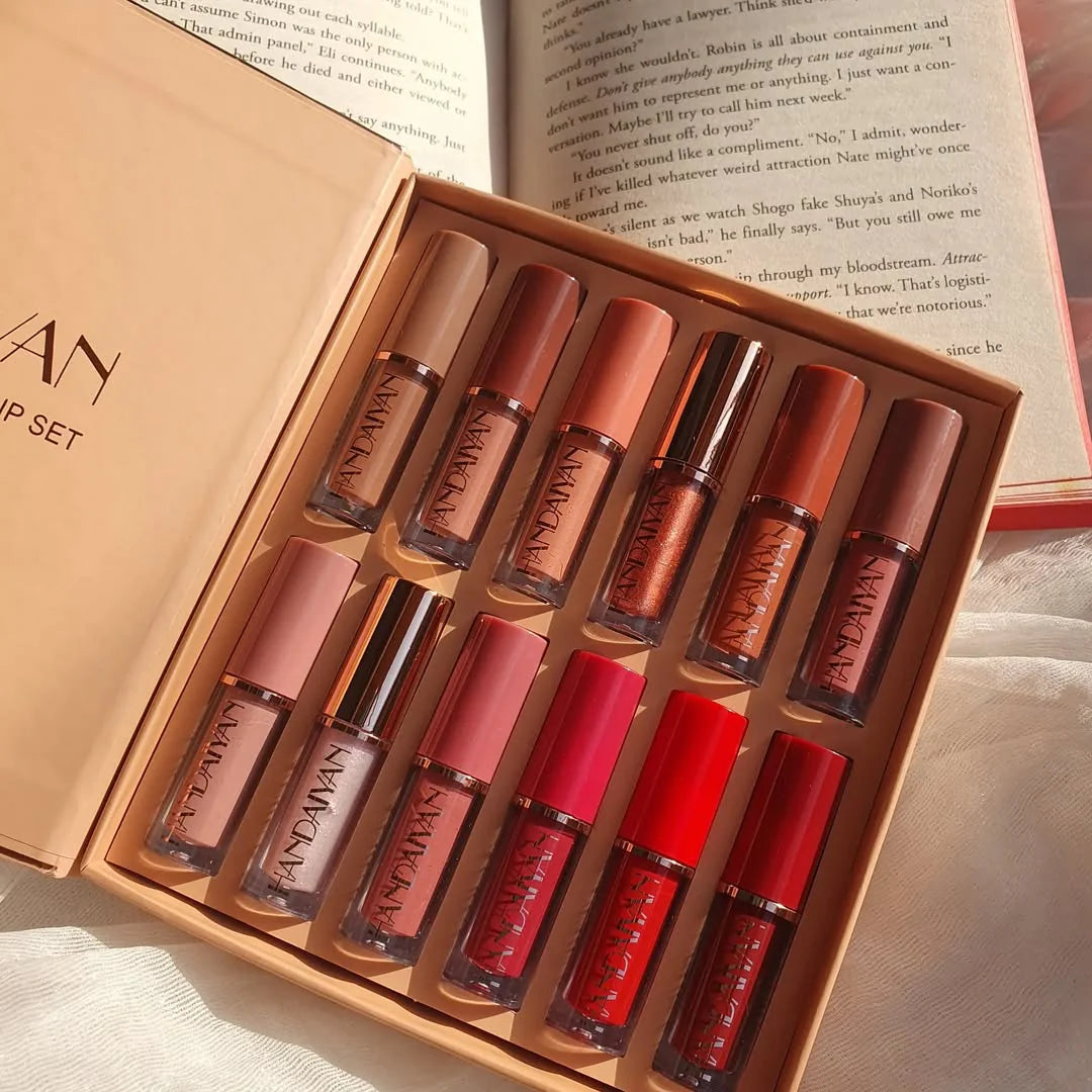 Handaiyan - Creamy Velvet Matte Lip Gloss Set of 12